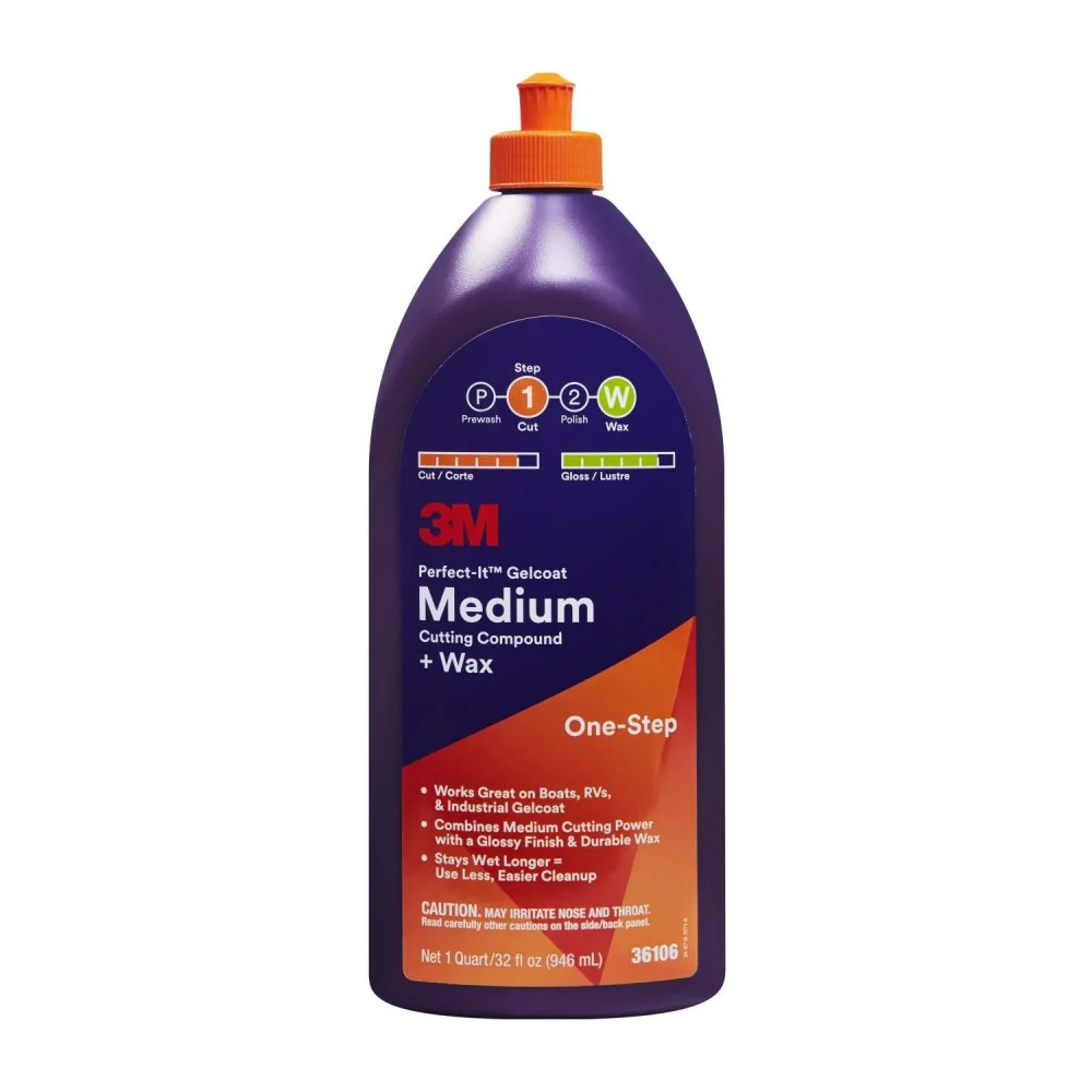 3M Perfect-It Gelcoat Medium Cutting Compound + Wax - Image 2