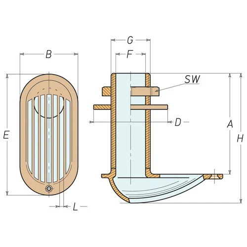 Aquafax Brass Seawater Scoop Strainer - Image 3