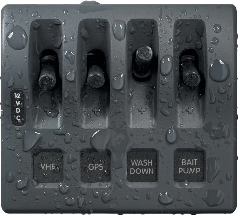 Blue Sea 4 Position Waterproof Switch Panel IP67