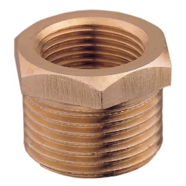 Bronze Hex Bush 1 1-2" BSP Taper Male x 1 1-4" BSP Female - Image 2