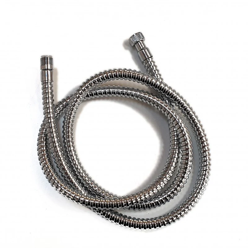 Chromed Brass Shower Hose 15mm M x 3-8" BSP F - Image 2