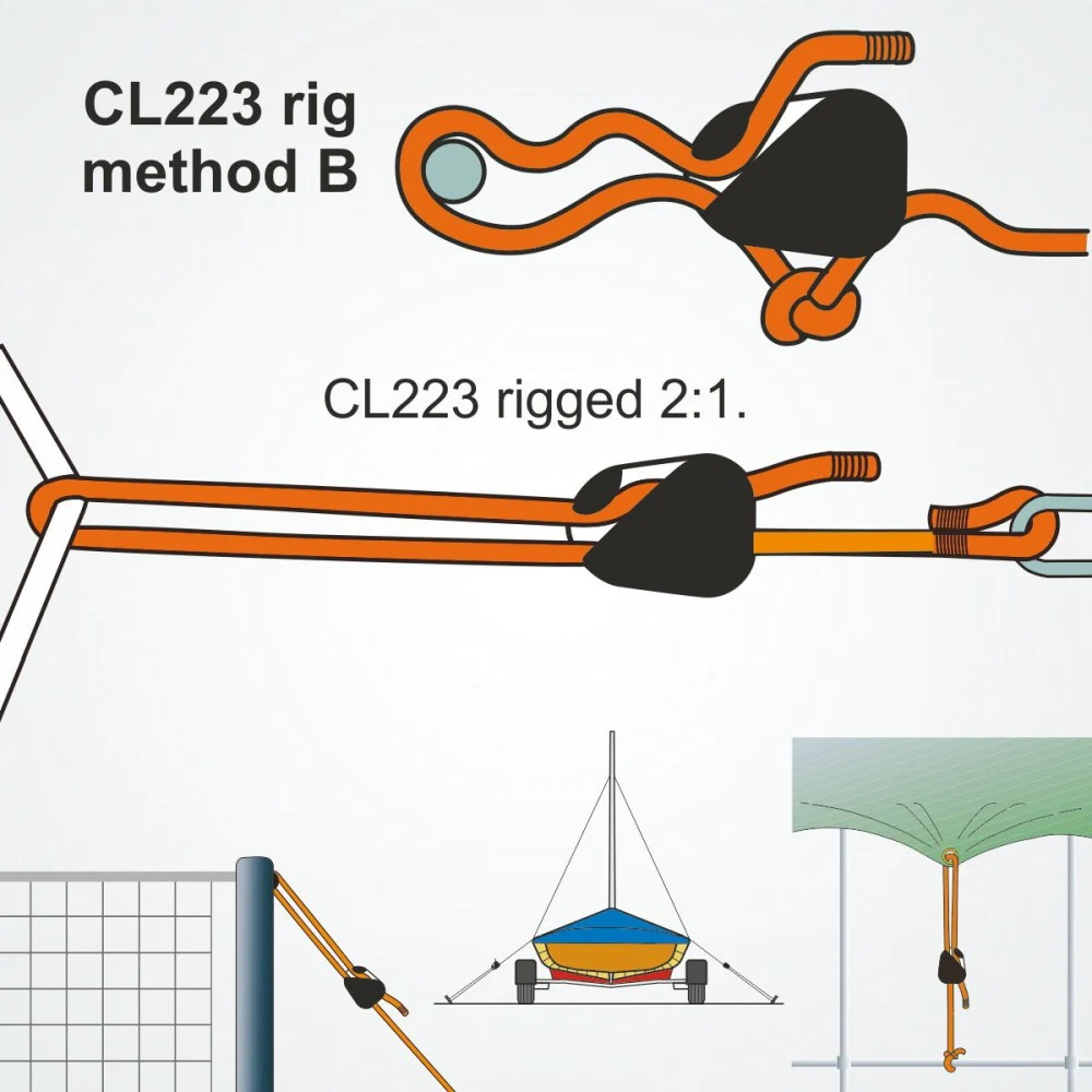 Clamcleat CL223 Loop Cleat 3-6mm Rope - Image 5