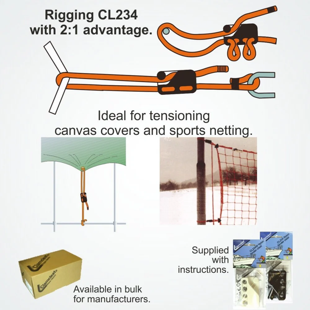 Clamcleat CL234 Nylon Fender Cleat - 6-12mm Rope - Image 3