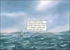 Claudia Myatt cartoon card Bigger Waves - Image 2