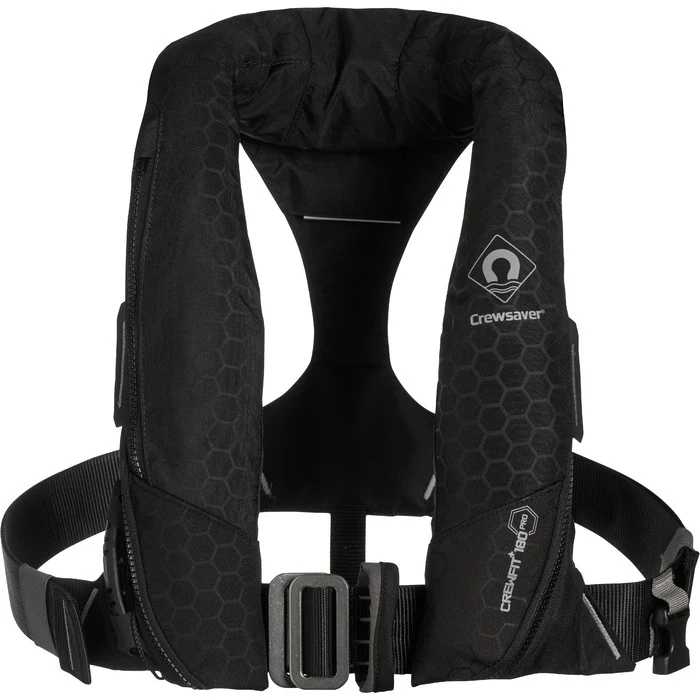 Crewsaver Crewfit+ 180N ISO Single Automatic Lifejacket With Harness attachment 9735BKAP