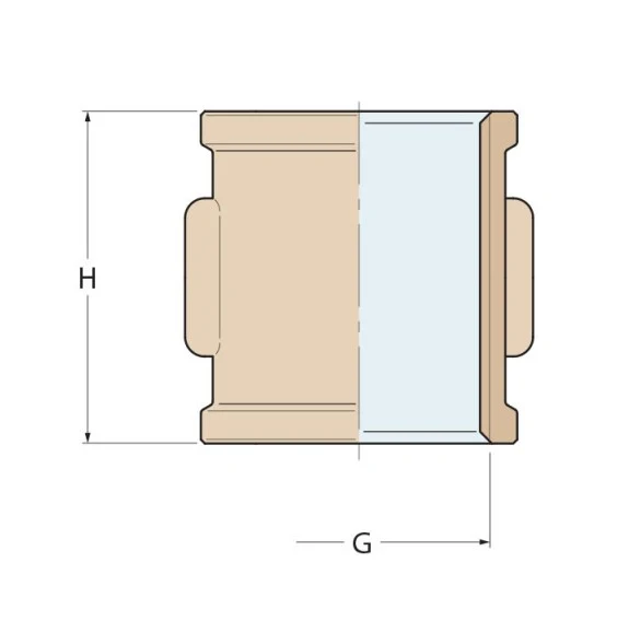 Guidi Bronze Equal Socket F 1 1/2 inch - Image 2
