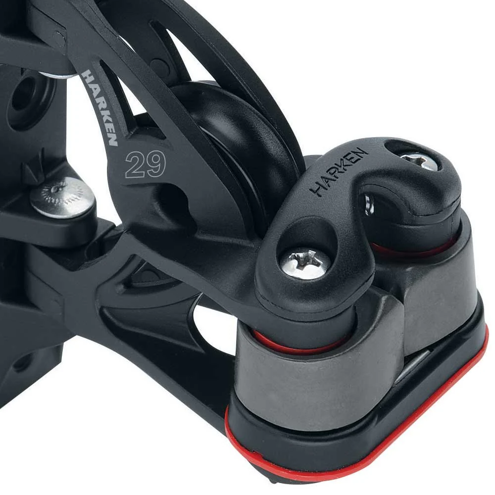 Harken 29mm 395 Carbo Air Pivot Lead Block - Cam Matic Cleat - Image 3