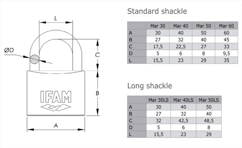 IFAM Marine Padlock Stainless Steel 50mm Long - Image 3