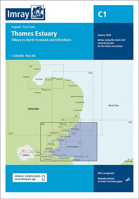 Imray C1 Chart - Thames Estuary - Image 2