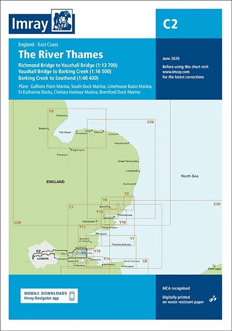Imray C2 Chart - The River Thames - Image 2