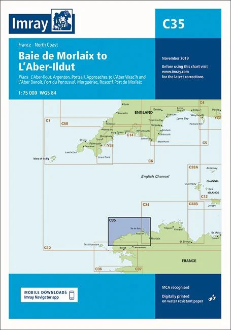 Imray C35 Chart - Baie de Morlaix to L'Aber-Ildut