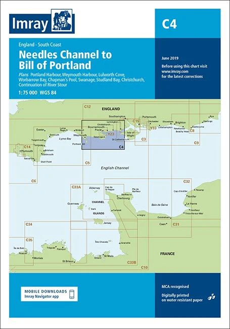 Imray C4 Chart - Needles Channel to Bil of Portland - Image 2