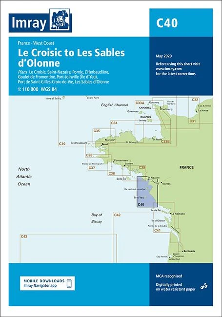 Imray C40 Chart - Le Croisic to Les Sables d'Olonne - Image 2