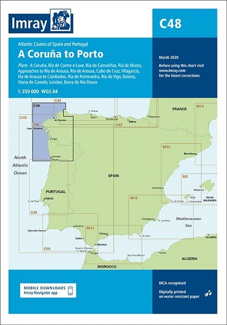 Imray C48 Chart - A Coruna to Porto - Image 2