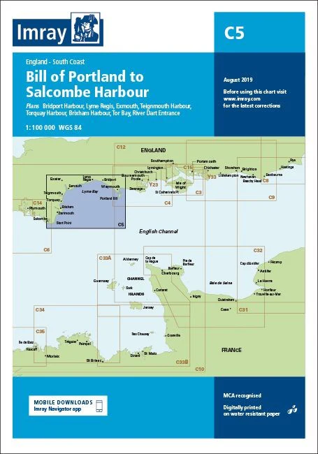 Imray C5 Chart - Bill of Portland to Salcombe Harbour - Image 2