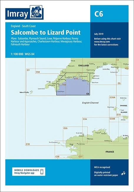 Imray C6 Chart - Salcombe to Lizard Point