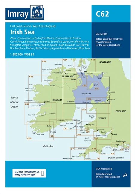 Imray C62 Chart - Irish Sea