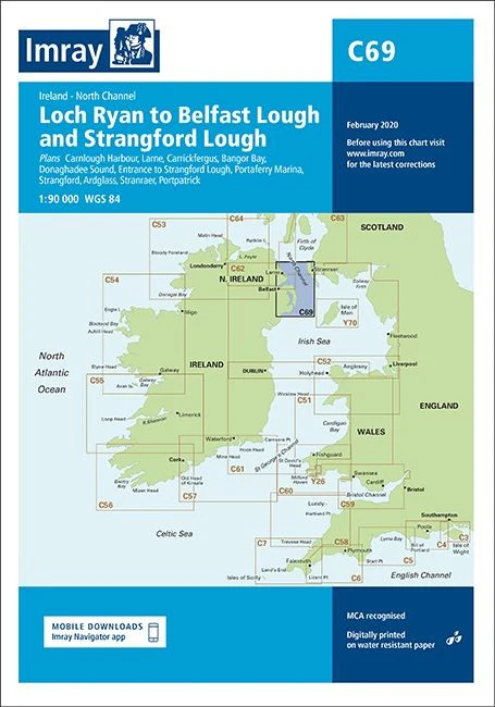 Imray C69 Chart - Loch Ryan to Belfast Lough and Strangford Lough - Image 2