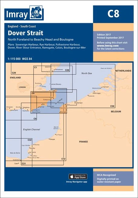 Imray C8 Chart - Dover Strait - Image 2