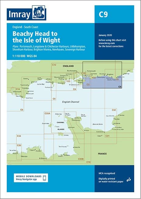 Imray C9 Chart - Beachy Head to Isle of Wight - Image 2