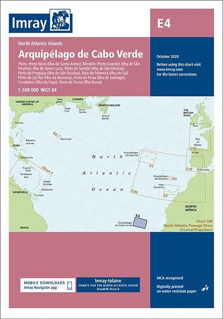 Imray E4 Chart - Arquipelago de Cabo Verde