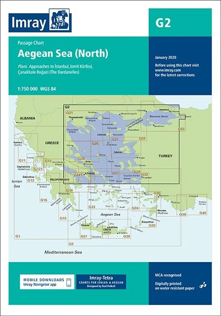 Imray G2 Chart - Aegean Sea (North)
