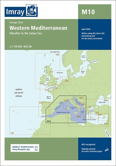 Imray M10 Chart - Western Mediterranean - Image 2