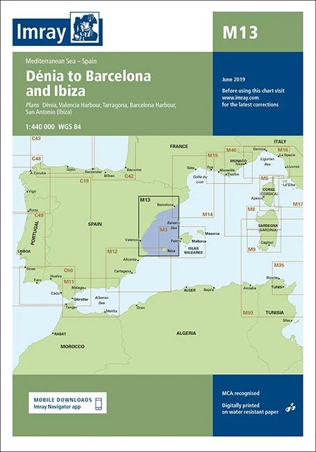 Imray M13 Chart - Denia to Barcelona and Ibiza - Image 2