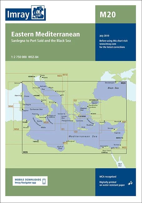 Imray M20 Chart - Eastern Mediterranean