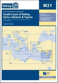Imray M21 Chart - South Coast of Turkey, Syria, Lebanon and Cyprus