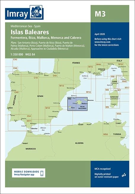 Imray M3 Chart - Islas Baleares