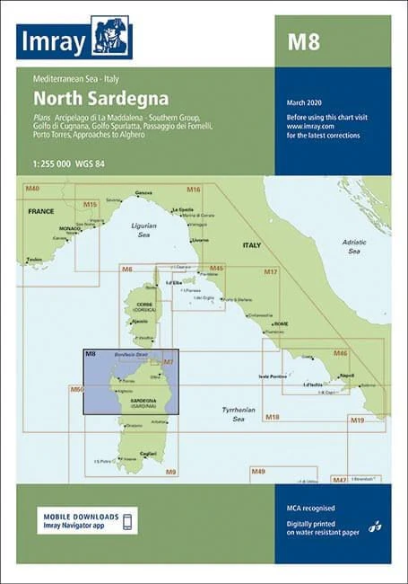Imray M8 Chart - North Sardegna - Image 2