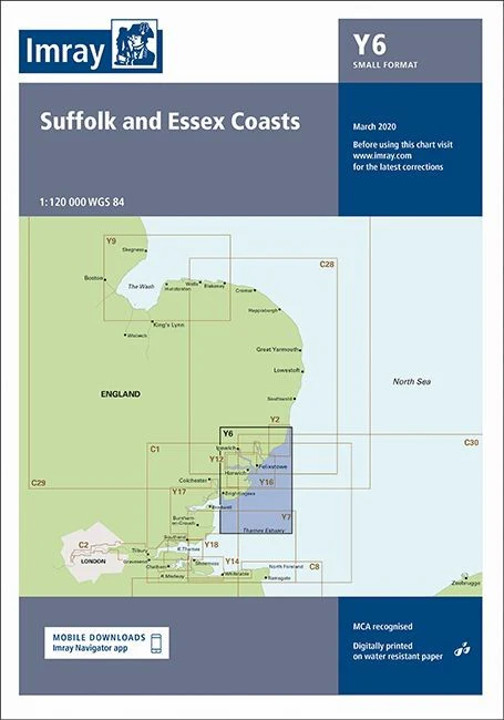 Imray Y6 Chart - Suffolk and Essex Coasts - Image 2