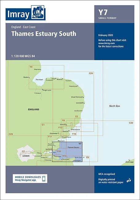 Imray Y7 Chart - Thames Estuary South