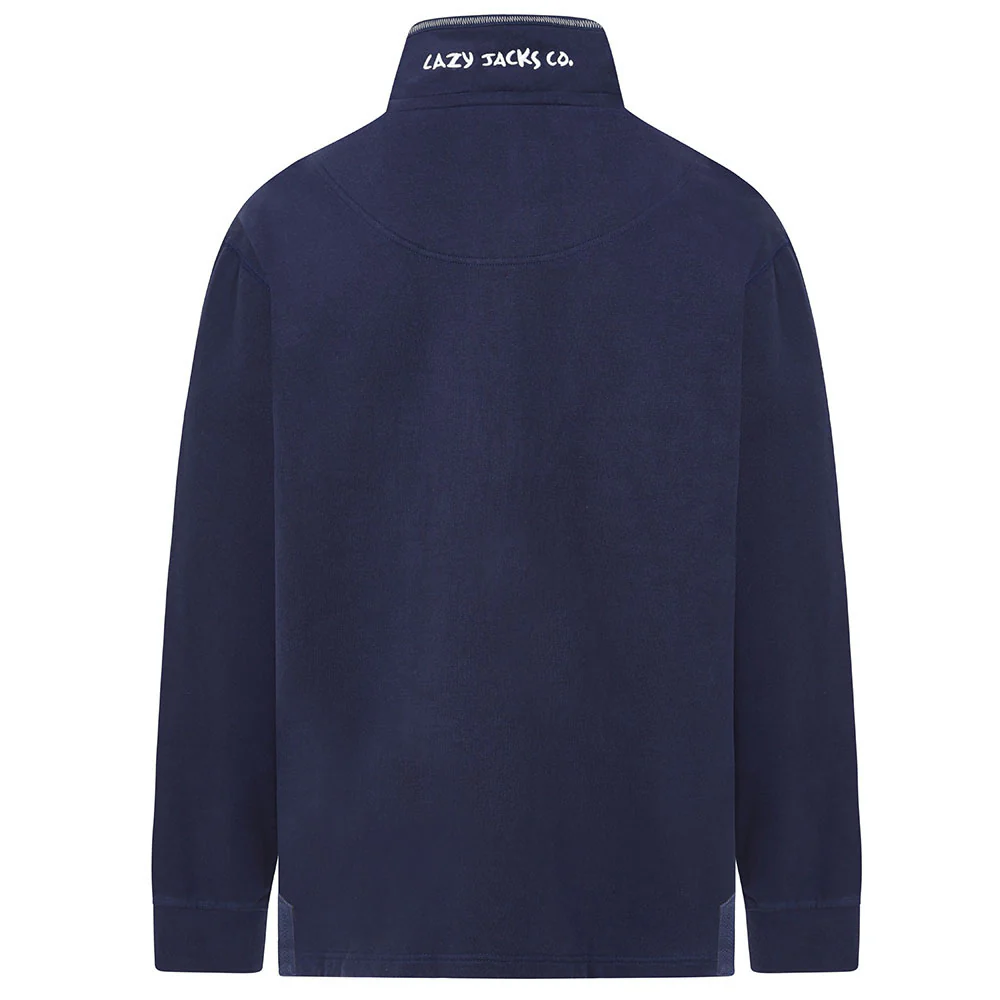 Lazy Jacks Mens Classic 1-4 Zip Plain Sweatshirt - Image 3