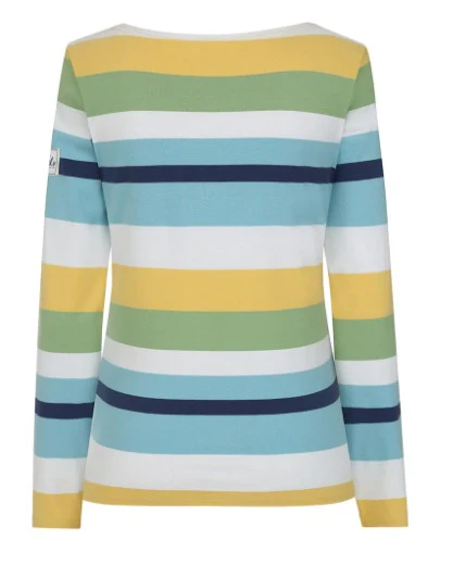 Long Sleeved Striped Breton Top - Image 3