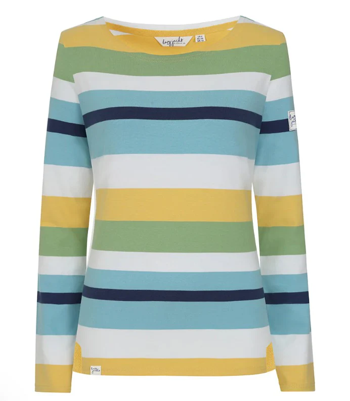 Long Sleeved Striped Breton Top - Image 4