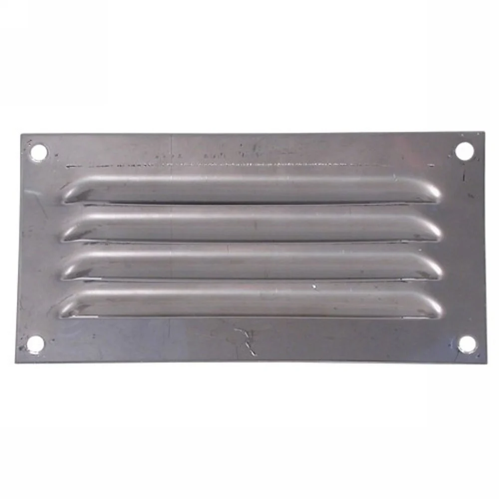Louvered Vent Stainless Steel - 6" x 3"