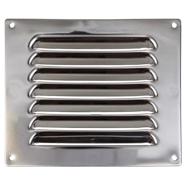 Louvered Vent Stainless Steel - 6" x 6"