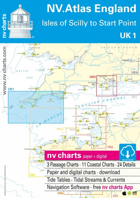 NV  Charts  UK1 NV Atlas England -  Isles of Scilly to Start Point