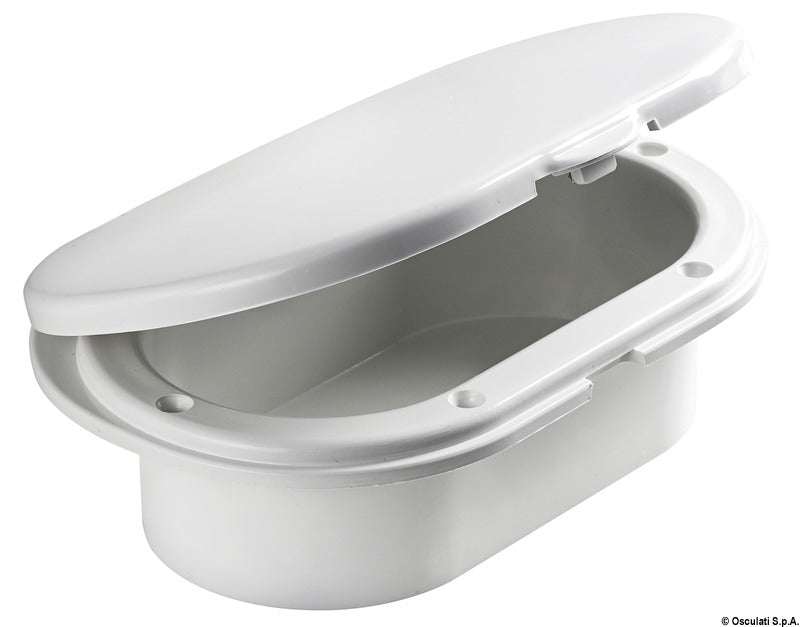 Oval shower enclosure + door rear outlet 185x131