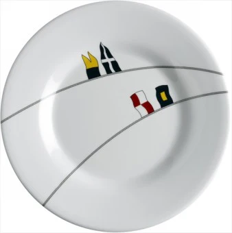 Regata Non Slip Melamine Dessert Plate - Image 2