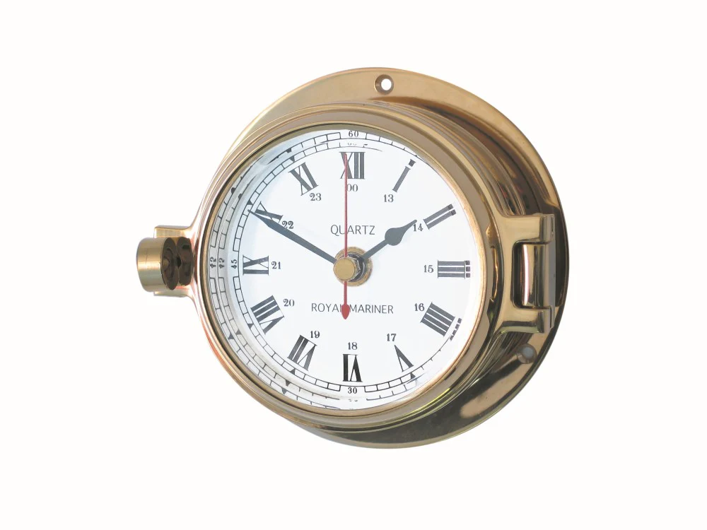 Royal Marine Channel Range 3" Clock Brass - Image 2