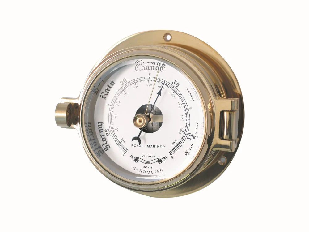 Royal Mariner Channel Range 3" Barometer Brass - Image 2