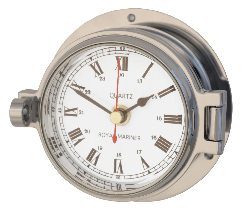 Royal Mariner Channel Range 3" Clock Polished Chrome - Image 2