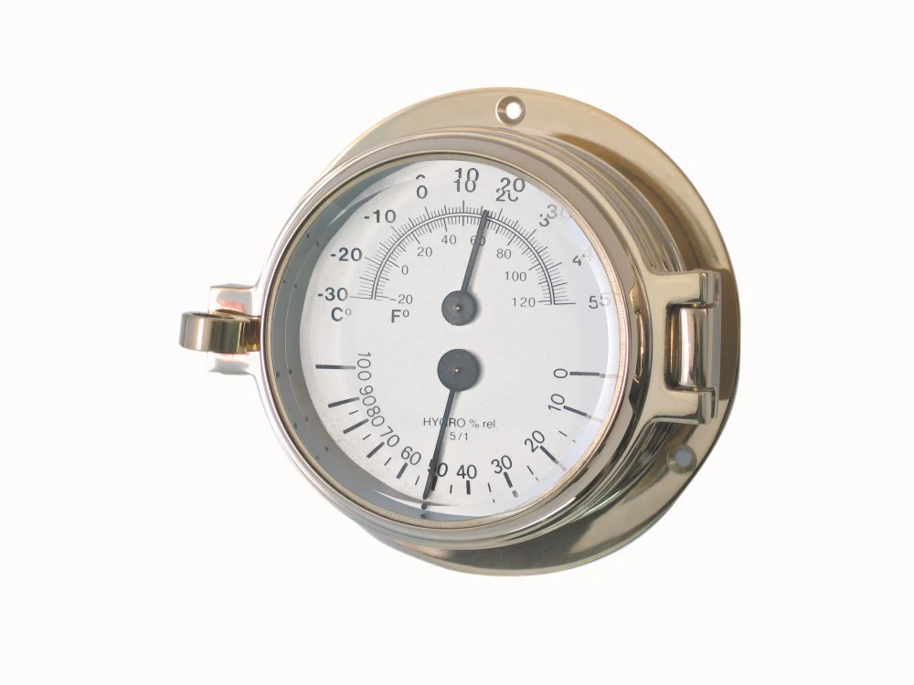 Royal Mariner Channel Range 3" Comfort Meter Brass - Image 2