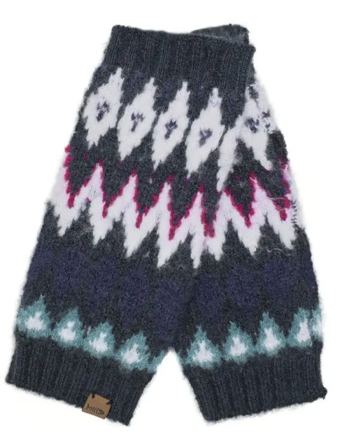 Shutt Fair Isle Wrist Warmers Navy - Image 4