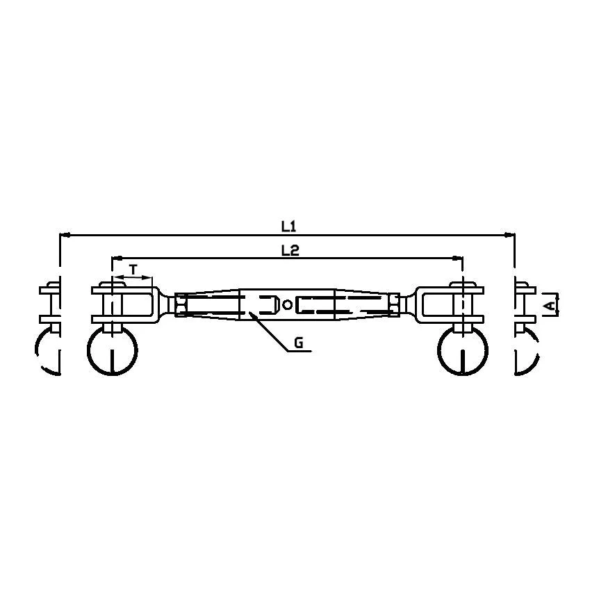Stainless Steel Fork and Fork Rigging Screw - Image 3