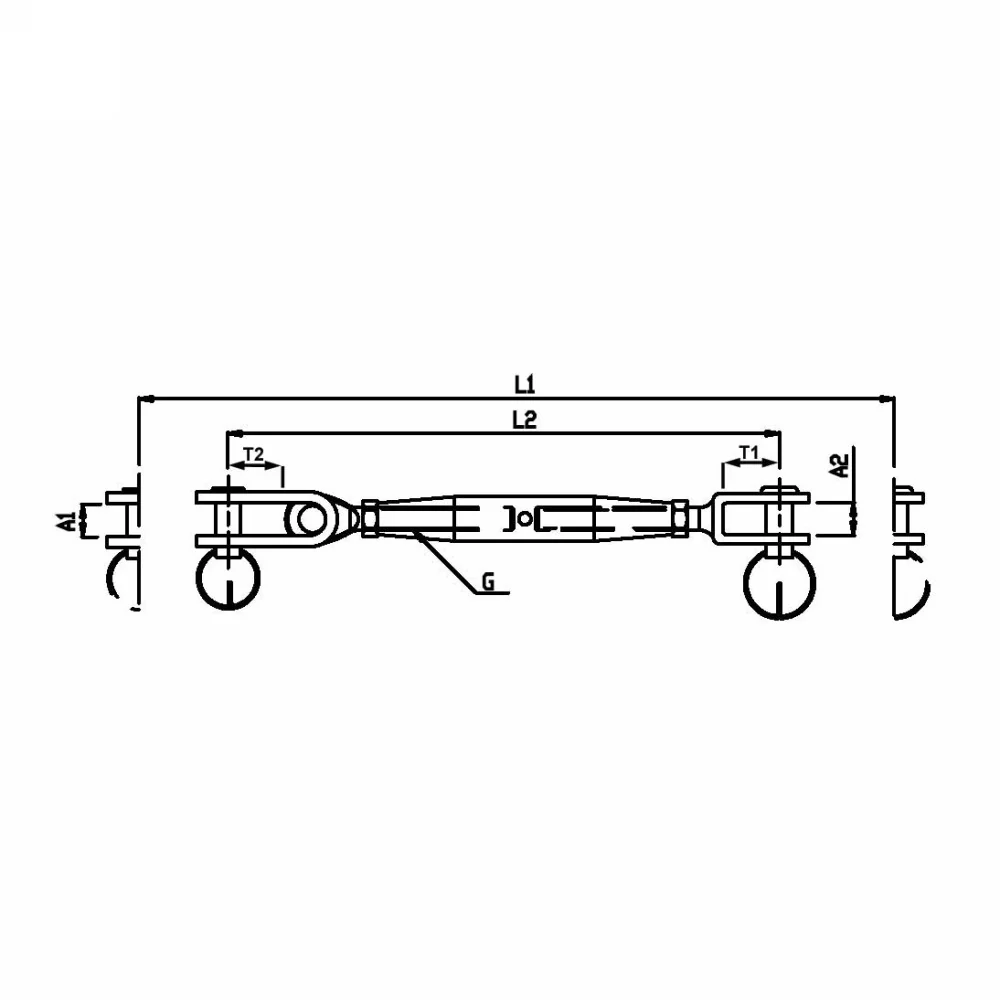 Stainless Steel Toggle to Fork Rigging Screw - Image 3