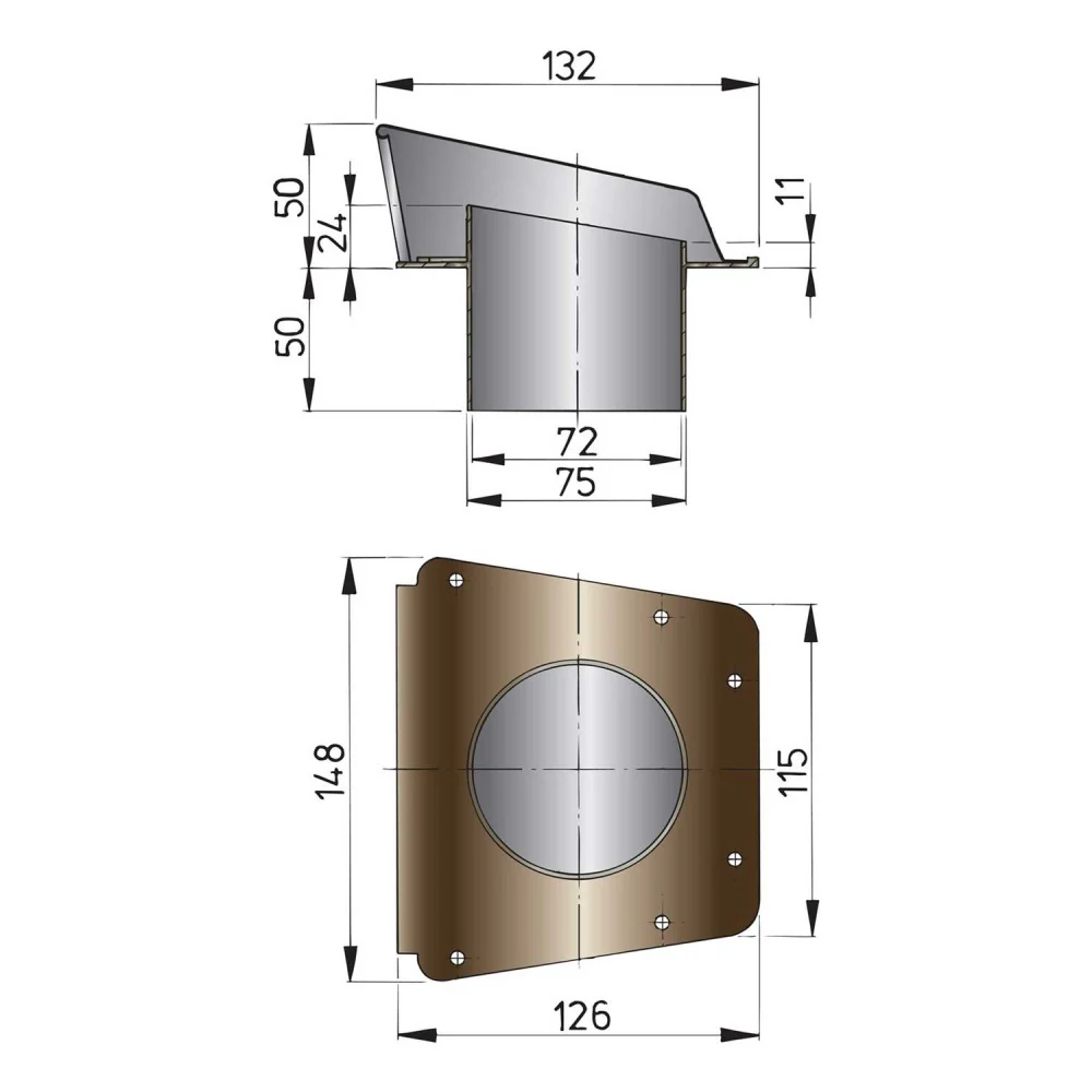 Vetus Scirocco Stainless Steel Shell Ventilator - Image 3